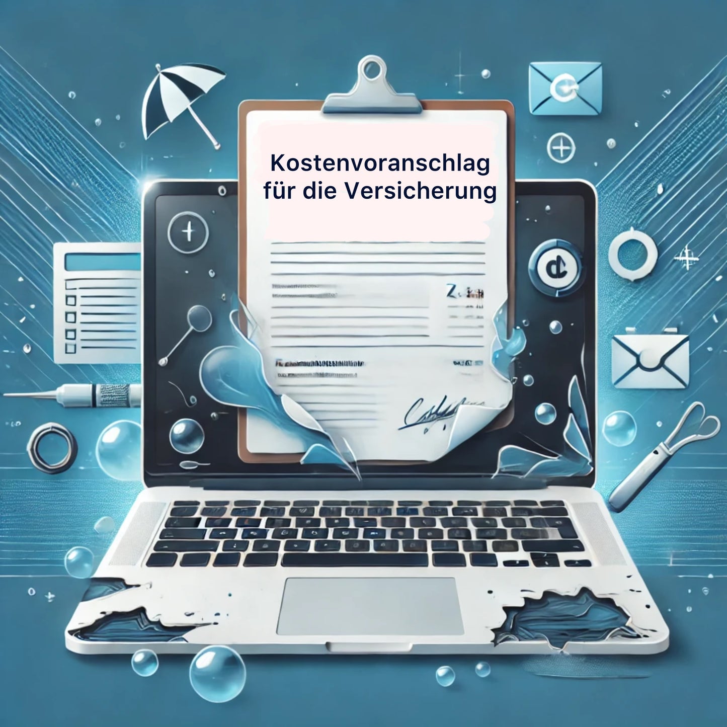 Laptop Kostenvoranschlag für die Versicherung